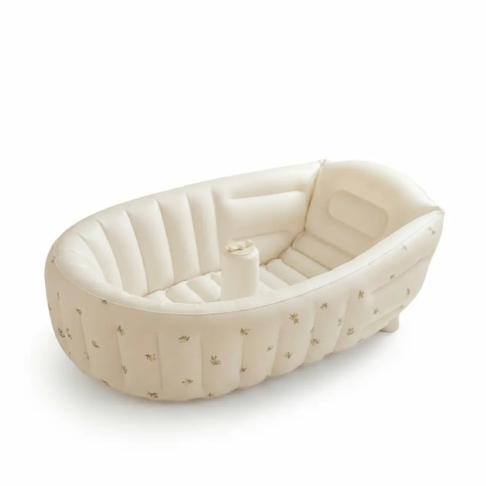 Baignoire bébé gonflable motif lapin en PVC souple, coloris blanc, 0 à 24 mois