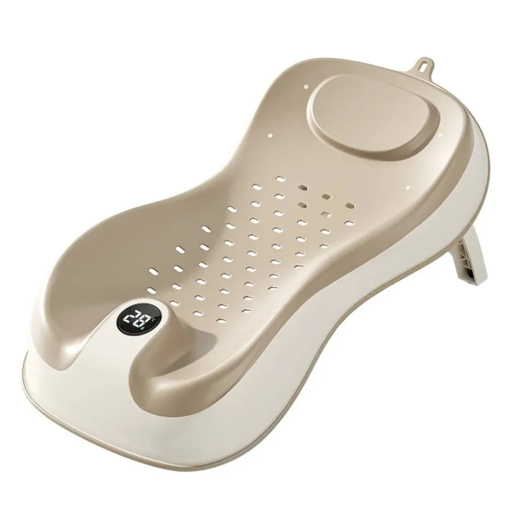 Transat de bain bébé avec thermomètre universel intégré, adapté de 0 à 12 mois