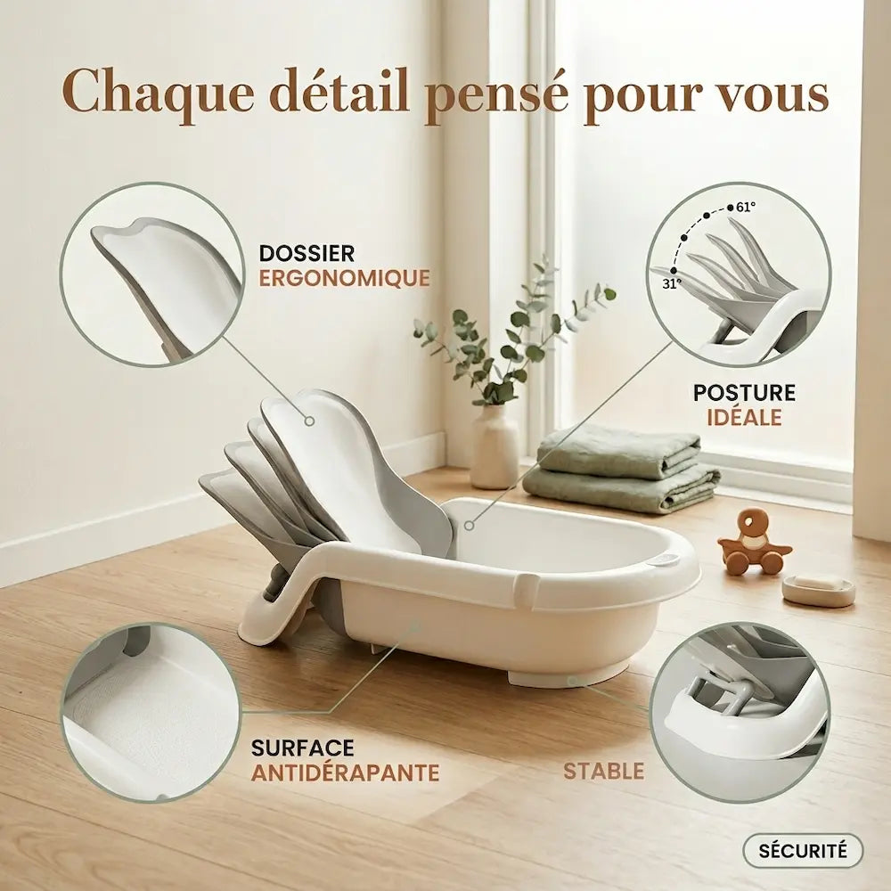 Transat bébé 4-en-1 évolutif, vue packshot du hamac de bain