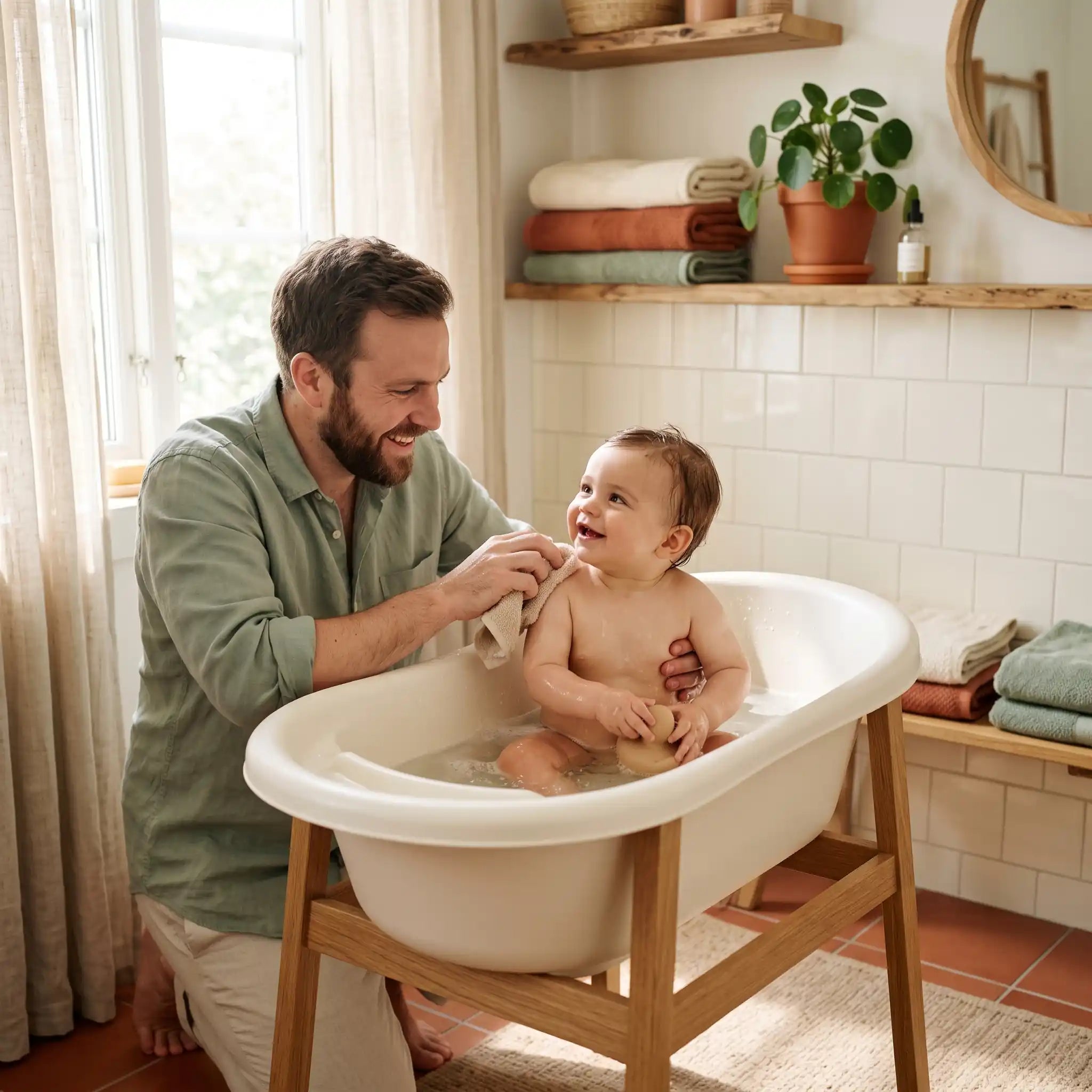 homme-lavant-bebe-dans-une-baingoire-bebe