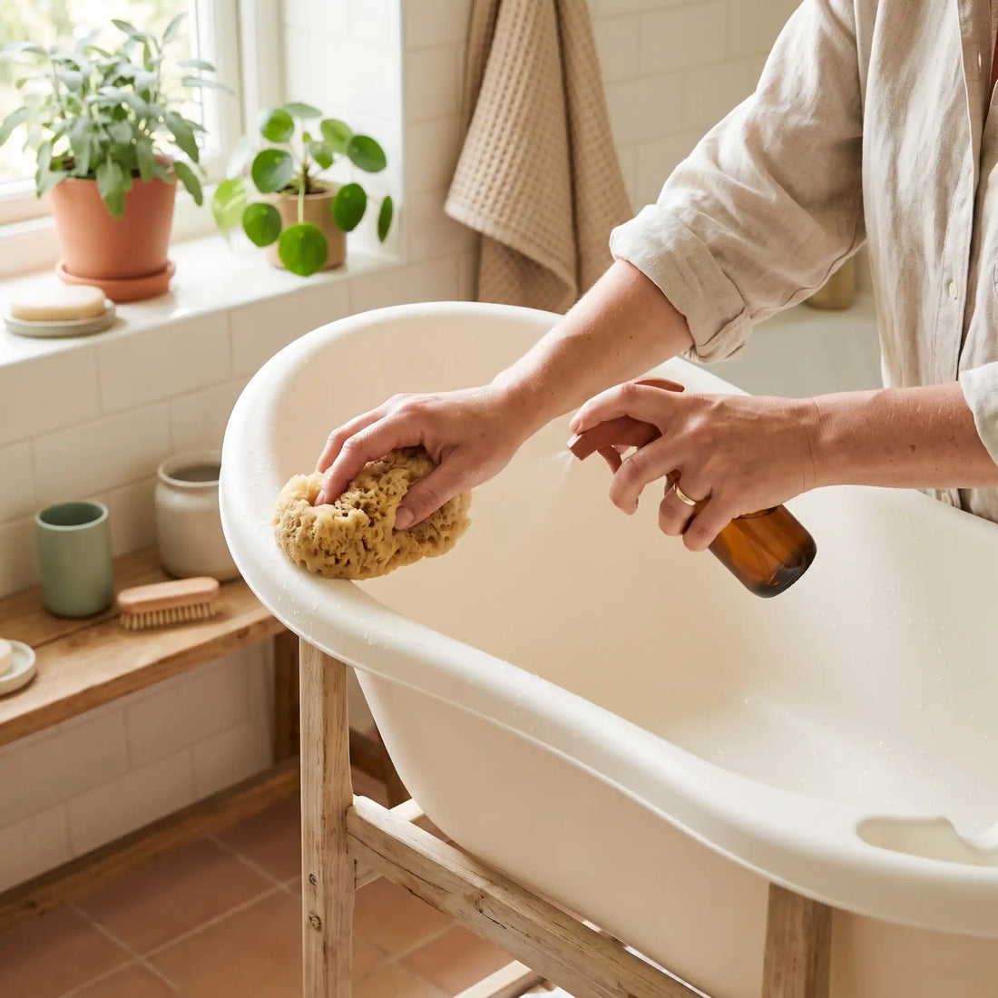 nettoyer-baignoire-bebe-sans-produits-chimiques