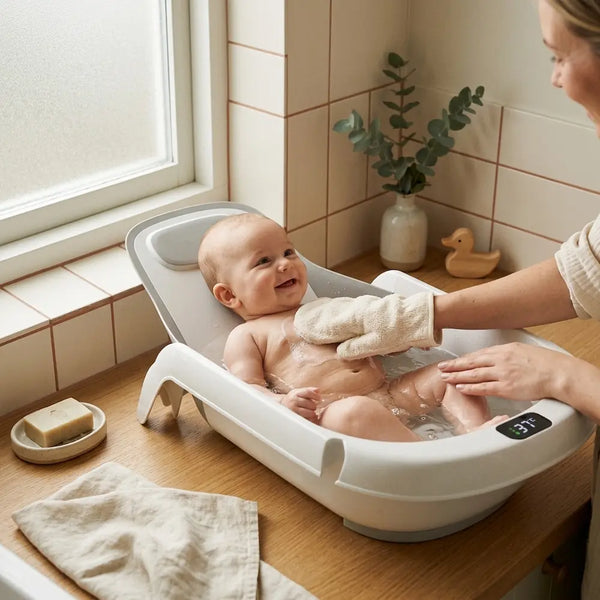 Bébé calé, tête hors de l'eau.