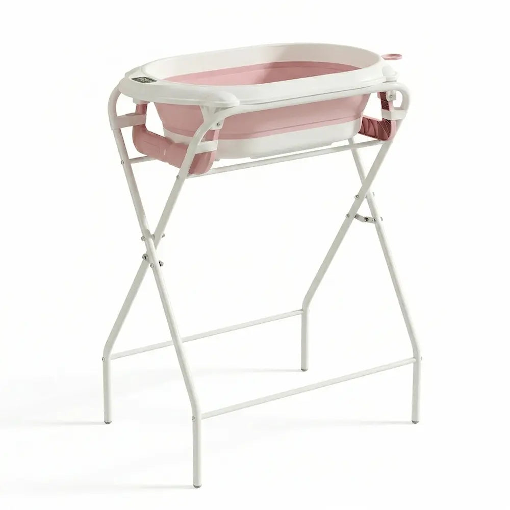 Baignoire bébé sur pied 3-en-1 thermomètre - 0 à 12 mois