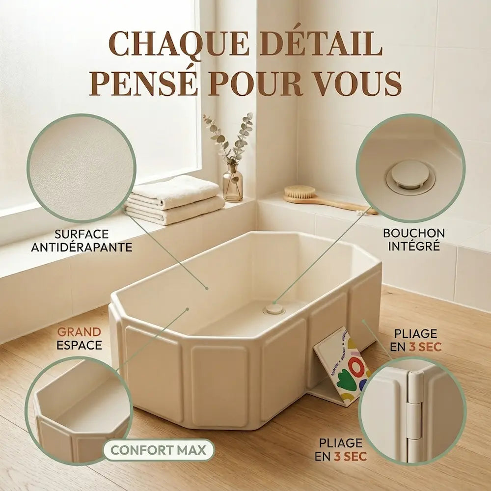 Grande baignoire bébé pliable 2-en-1, vue packshot position assise