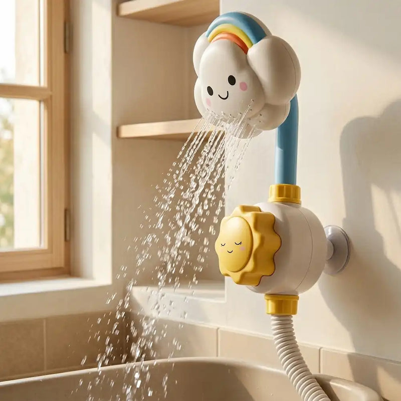Jouet de bain bébé nuage arroseur fixé au robinet, pluie douce pour le bain