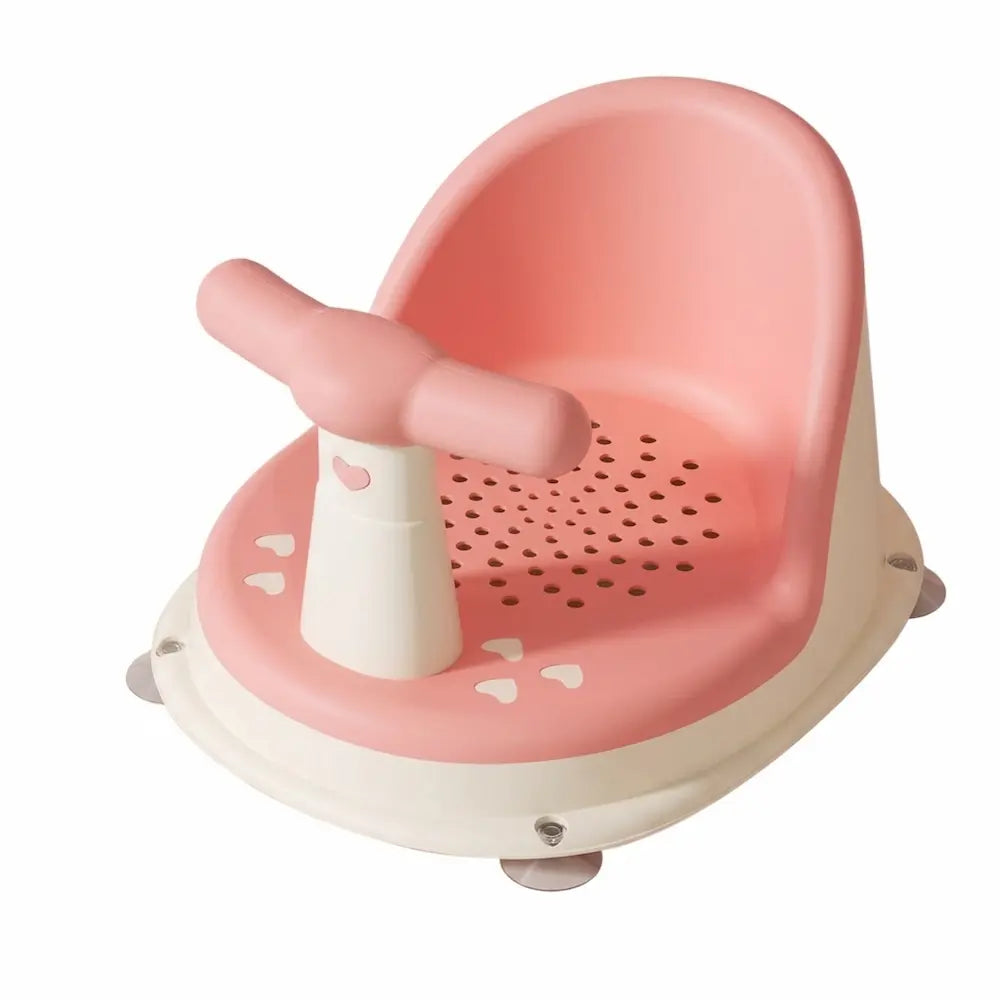 Siège de bain bébé portable avec dossier, vue produit sur fond blanc